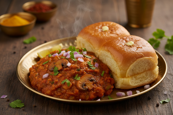 Mushroom Pav Bhaji